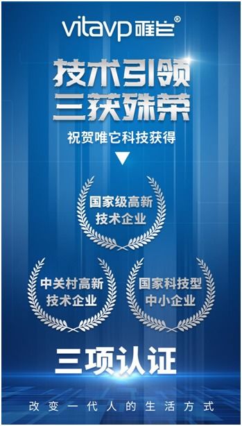 技术引领，三获殊荣 唯它科技再获“国家科技型中小企业”认证